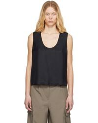 Rohe - ブラック スクープネック シルク タンクトップ - Lyst
