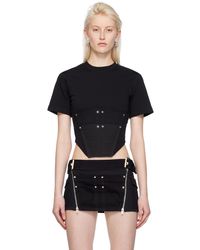 Dion Lee - T-shirt de travail de style corset noir - Lyst
