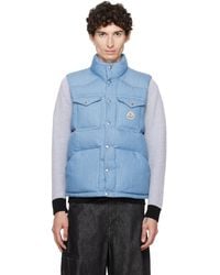 Moncler - Ervional Denim Down Vest - Lyst