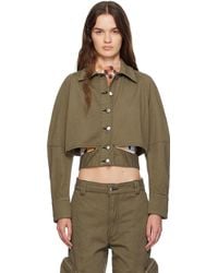 Eckhaus Latta - Khaki Ellipse Denim Jacket - Lyst