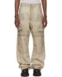 Rick Owens - Temple Stefan Denim Cargo Pants - Lyst