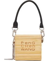 Feng Chen Wang - Petit sac carré brun clair en bambou - Lyst