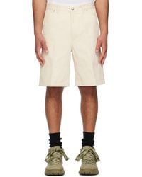 Moncler - Off- Cotton Bermuda Shorts - Lyst