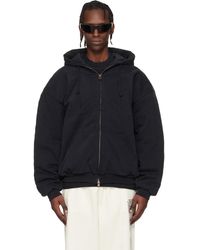 Vetements - Pull À Capuche Rembourré Noir À Glissière Et À Croix - Lyst