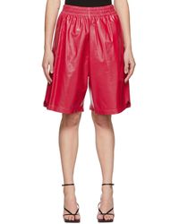 Bottega Veneta - Leather Shiny Shorts - Lyst