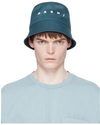 Marni - Embroidered Logo Water-Repellent Gabardine Bucket Hat - Lyst