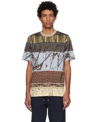 Paul Smith - Khaki Assembled Stripe T-shirt - Lyst