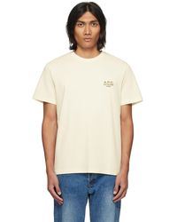 A.P.C. - T-shirt raymond blanc cassé - Lyst