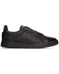 Ermenegildo Zegna Baskets noires Triple Stitch