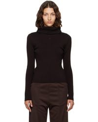 Courreges - High Collar Merino Wool Sweater - Lyst