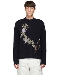 Jacquemus Floral Intarsia Jumper - Blue