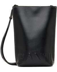 Ganni - Petit sac à bandoulière noir - Lyst