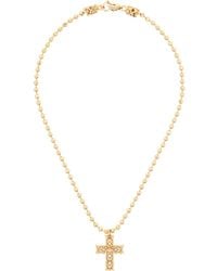 Emanuele Bicocchi - Beaded Chain Notre-Dame Cross Necklace - Lyst