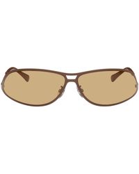 Stella McCartney - Brown Oval Sunglasses - Lyst