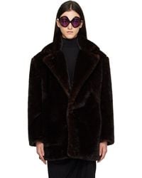 Coperni - Notched Lapel Faux-Fur Coat - Lyst