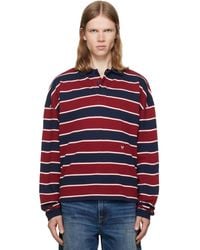 Rhude - Fontaine Striped Long Sleeve Polo - Lyst