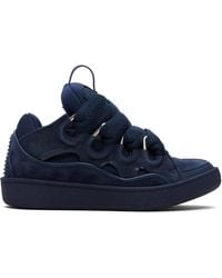 Lanvin - Leather Curb Sneakers - Lyst