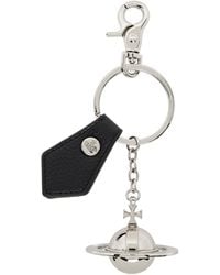 Vivienne Westwood - Silver & Black 3d Orb Keychain - Lyst