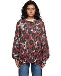 R13 - Printed Oversized Sweater - Lyst