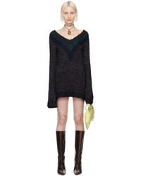 【関税込み】KNWLS ネイビー Explosion ミニワンピース KNWLS ネイビー ミニワンピース ブラック | Lyst