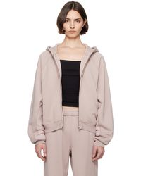 Skims - Taupe French Terry Relaxed Zip Up Hoodie - Lyst