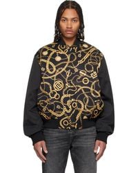 Balmain - Chaînes Pattern & Monogram Reversible Bomber Jacket - Lyst