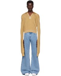 Coperni - ゴールド ノットスリーブ ニットポロシャツ - Lyst