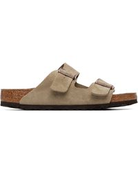 Birkenstock - Regular Arizona Suede Leather Sandals - Lyst