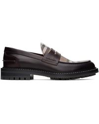 Burberry - Brown Vintage Check Loafers - Lyst