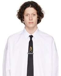 Cravate a ornements en soie Soie Alexander McQueen pour homme en coloris Noir Homme Accessoires Cravates 