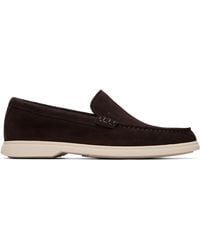 BOSS - Emed Logo Suede Loafers - Lyst