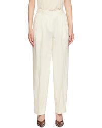 TOTEME - Off- Double-Pleat Fluid Trousers - Lyst