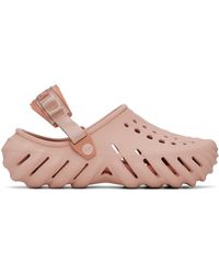 Crocs™ - Pink Echo Slides - Lyst