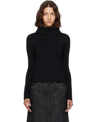Courreges - High Collar Merino Wool Sweater - Lyst
