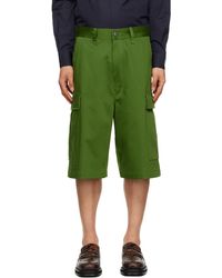 Ami Paris - Green Pocket Shorts - Lyst