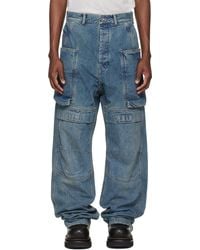 Rick Owens - ブルー Temple Stefan デニム カーゴパンツ - Lyst