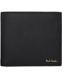 Paul Smith - Black Leather 'signature Stripe' Interior Billfold Wallet - Lyst