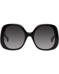 Gucci - Lunettes de soleil surdimensionnées noires - Lyst