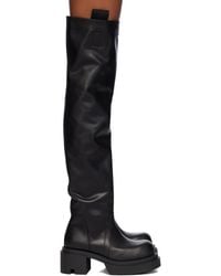 Rick Owens - Calfskin Over-the-Knee Treaded Boots - Lyst