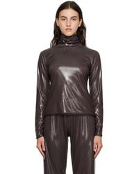 Dries Van Noten - Brown Raw Edge Turtleneck - Lyst