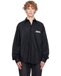 Balenciaga - Masking Tape Long Sleeve Large Fit Shirt - Lyst