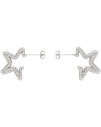 Collina Strada - Crystal Clear Rhinestone Star Earrings - Lyst