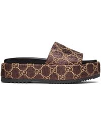 women's gg lamé slide sandal