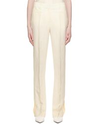 Helmut Lang - Off-white Flared Trousers - Lyst