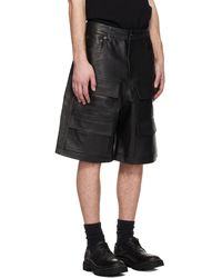 Det Blev Sent Waxed Denim Shorts in Black for Men | Lyst