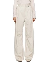 MM6 by Maison Margiela - Wide Leg Twill Trousers - Lyst