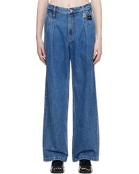 WOOYOUNGMI - Blue Wide Jeans - Lyst