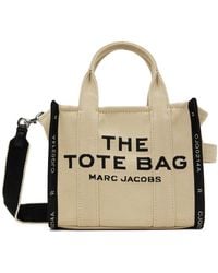 Marc Jacobs - Petit cabas 'the tote bag' à logo et texte en tissu jacquard - Lyst