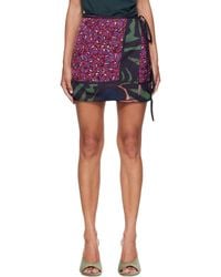 Dries Van Noten - Printed Wrap Miniskirt - Lyst