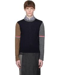 Thom Browne - Fun Mix Jersey Relaxed Fit Merino Sweater - Lyst